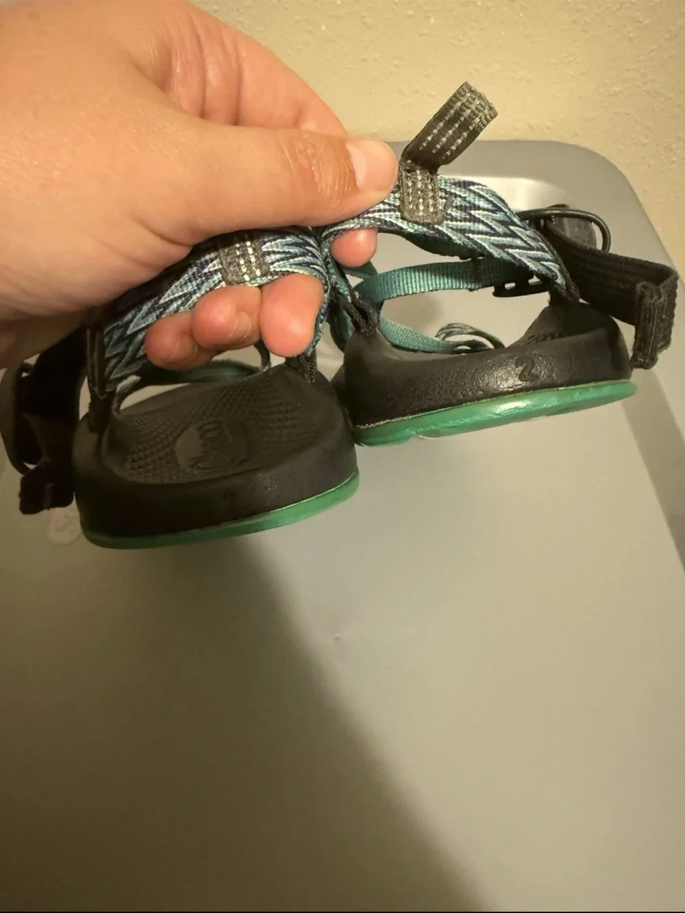 CHACO Teal/Purple Strappy Girls Sandals 2